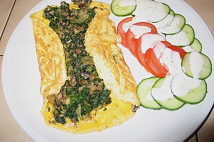 Blattspinat - Omelette