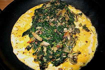 Blattspinat - Omelette 1