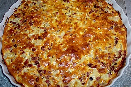Quiche mit Schinkenw&uuml;rfeln