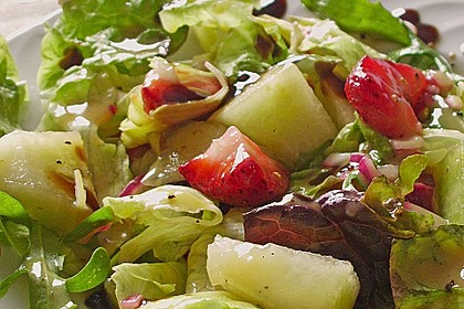 Blattsalat mit Melone