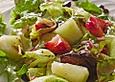 Blattsalat mit Melone