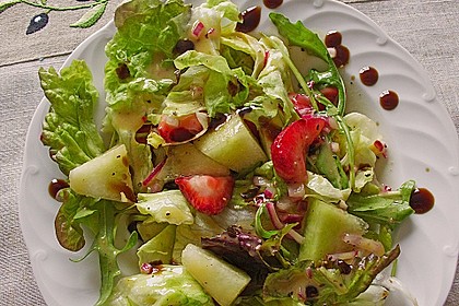 Blattsalat mit Melone 1