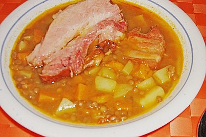 Schwarze Linsen mit K&uuml;rbis und Batate