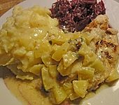 Schnitzel mit &Auml;pfeln (Bild)
