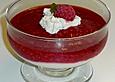 Sektcreme mit Himbeeren