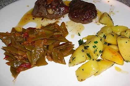 Grüne Bohnen in Tomatensauce, libanesisch 3