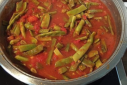Grüne Bohnen in Tomatensauce, libanesisch 6