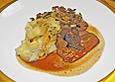 Wildscheinbraten mit Pilzgem&uuml;se und Bandnudeln