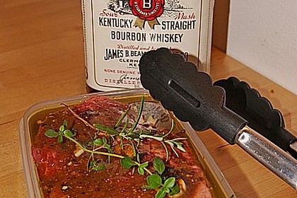 Whiskey - Honig - Senf Marinade f&uuml;r Schweinefleisch und Rindfleisch
