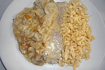 Zwiebel - Sahneschnitzel
