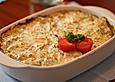 &Uuml;berbackenes Kabeljaufilet