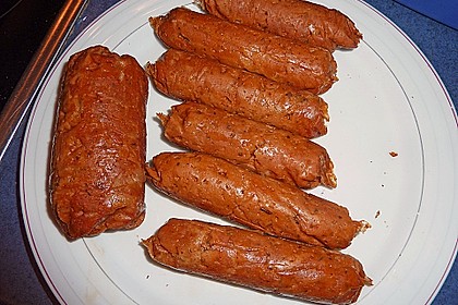 Seitan - Wurst, vegane Bratwurst 6