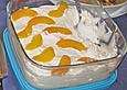 Quarkspeise mit Pfirsichen