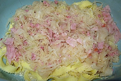 Sauerkraut - Gratin mit Bandnudeln 2