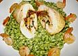 Fischroulade mediterran auf Rucolarisotto