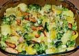 Brokkoli - Kartoffel - Gratin mit R&auml;ucherlachs
