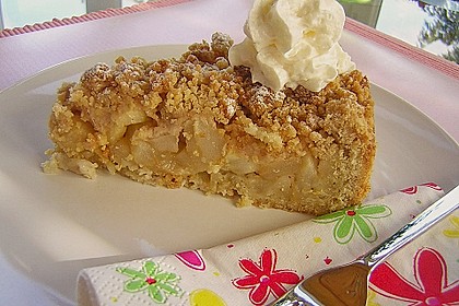 Veganer Apfelkuchen mit Zimtstreuseln 4