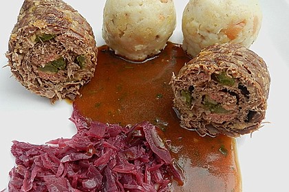 Rinderrouladen mit Hackfleisch - K&auml;sef&uuml;llung 3