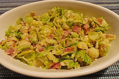 Rosenkohlbl&auml;tter in Speck - Sahneso&szlig;e 1