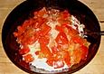 Paprika - Zwiebel - Tomatenpfanne mit Reis