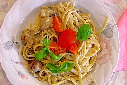 Linguine mit Hackb&auml;llchen und Pilzrahmsauce 7