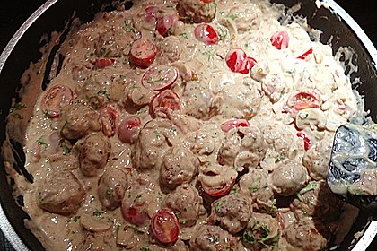 Linguine mit Hackb&auml;llchen und Pilzrahmsauce 8