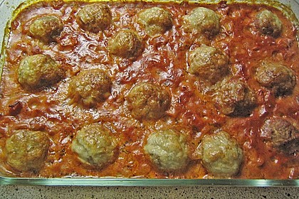 Hackb&auml;llchen mit Tomatensauce und Mozzarella 11
