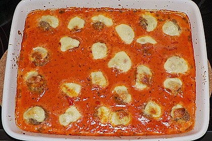 Hackb&auml;llchen mit Tomatensauce und Mozzarella 13