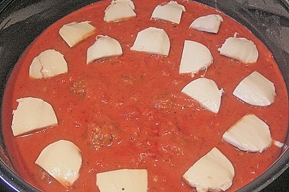 Hackb&auml;llchen mit Tomatensauce und Mozzarella 14