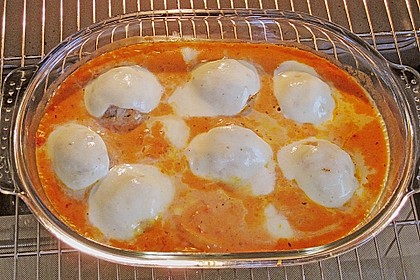 Hackb&auml;llchen mit Tomatensauce und Mozzarella 18
