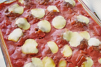 Hackb&auml;llchen mit Tomatensauce und Mozzarella 35