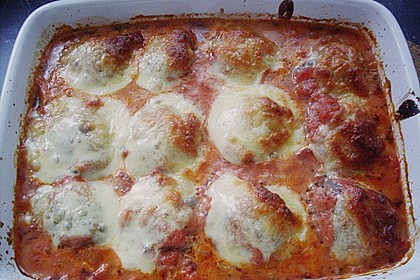Hackb&auml;llchen mit Tomatensauce und Mozzarella 50