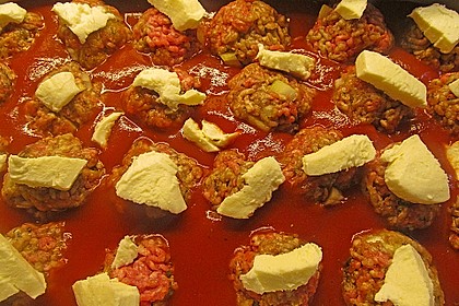Hackb&auml;llchen mit Tomatensauce und Mozzarella 61