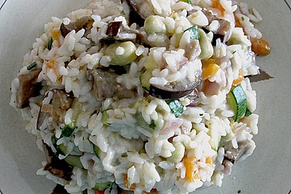 Zucchini - Auberginenrisotto