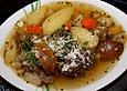Siedfleisch mit Birnen und K&uuml;rbiskernpesto