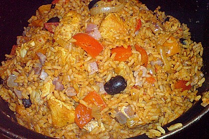 Baskisches H&uuml;hnchen - Risotto