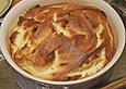 Souffl&eacute; mit Zimt und Birnenkompott