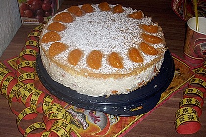 K&auml;se - Sahne - Torte mit Mandarinen 1