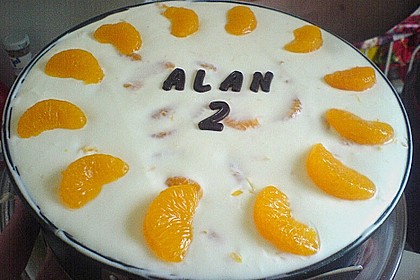 K&auml;se - Sahne - Torte mit Mandarinen 2