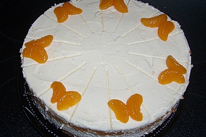 K&auml;se - Sahne - Torte mit Mandarinen 4