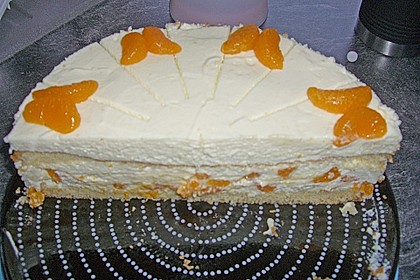 K&auml;se - Sahne - Torte mit Mandarinen 5