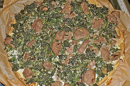 Gr&uuml;nkohlquiche mit Lamm 1
