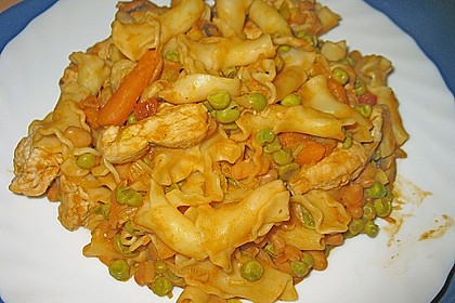 Erbsen - Puten - Pfanne 1