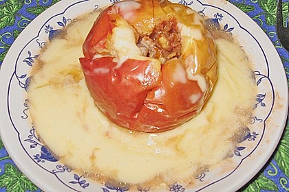 Illes leckerer Bratapfel mit Vanilleso&szlig;e ohne Zucker