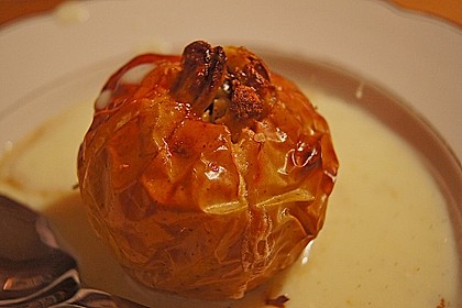 Illes leckerer Bratapfel mit Vanilleso&szlig;e ohne Zucker 2