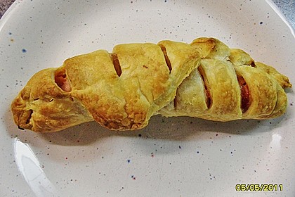 Pikante W&uuml;rstchen im Bl&auml;tterteig - Schlafrock 4