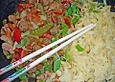 Asia Wok - Pfanne mit Hackb&auml;llchen und Filetspitzen