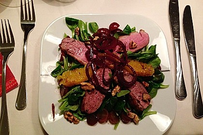 Feldsalat mit Entenbrust 1