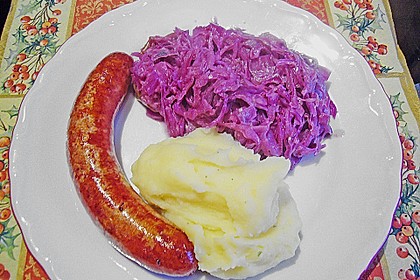 Rotkohlgem&uuml;se mit Schafs- und Ziegenk&auml;se
