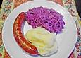 Rotkohlgem&uuml;se mit Schafs- und Ziegenk&auml;se